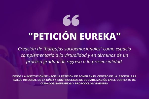 El Centro Educativo Eureka propone “burbujas socioemocionales” como espacio complementario a la virtualidad y en términos de un proceso gradual de regreso a la presencialidad